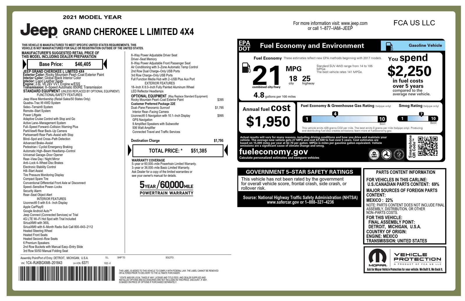 Used 2021 Jeep Grand Cherokee L Limited AWD/4WD image 35