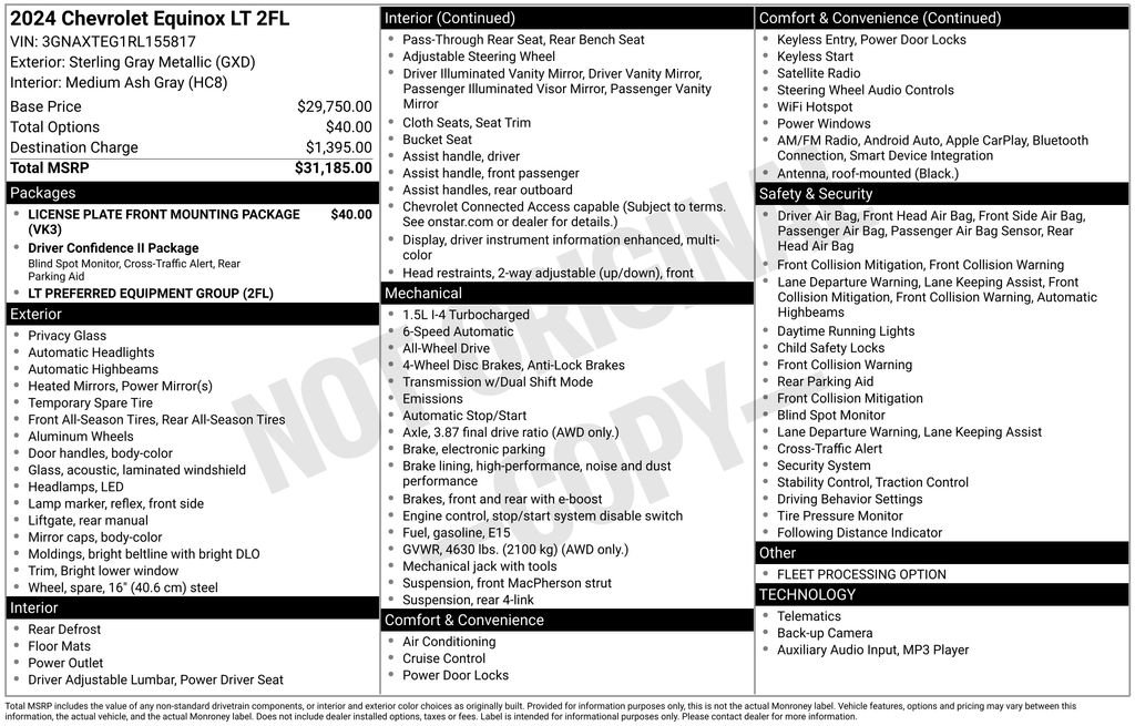 Used 2024 Chevrolet Equinox LT AWD/4WD image 5