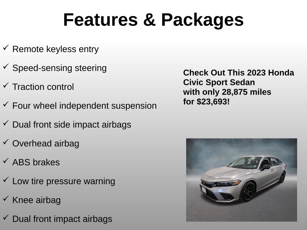 Certified 2023 Honda Civic Sport image 12