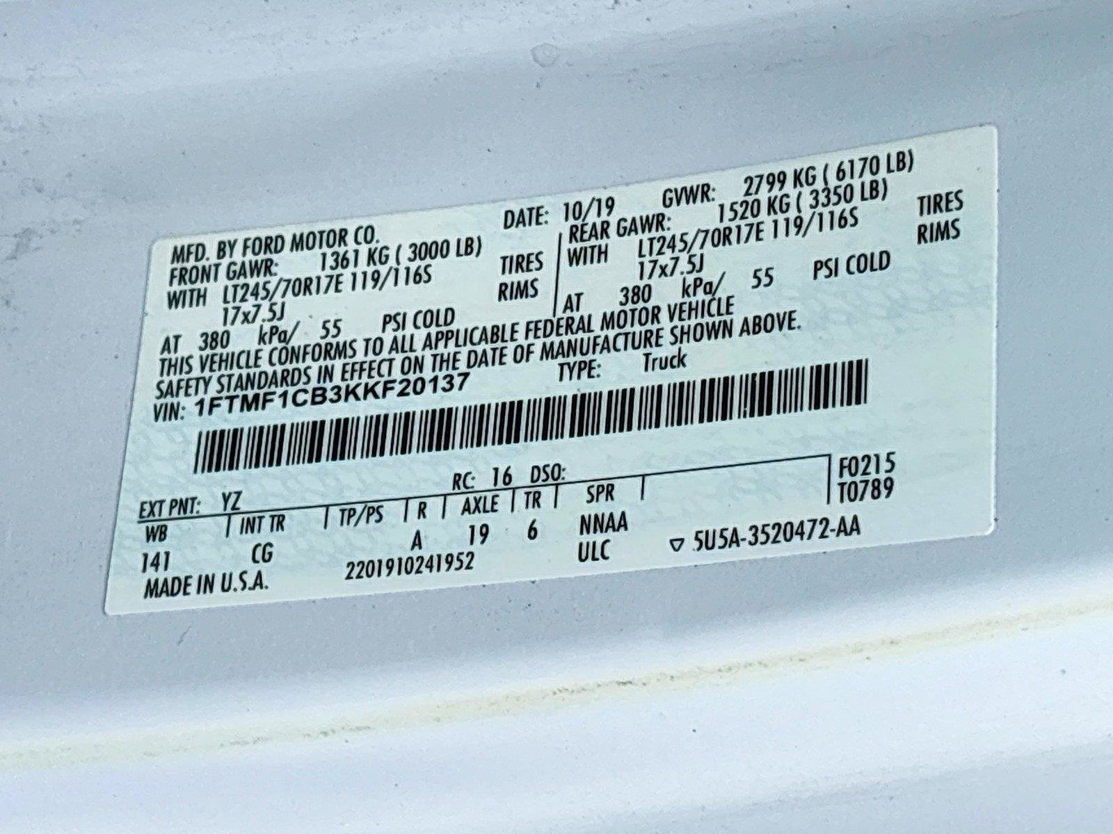 Used 2019 Ford F150 XL w/ Equipment Group 101A Mid RWD image 25
