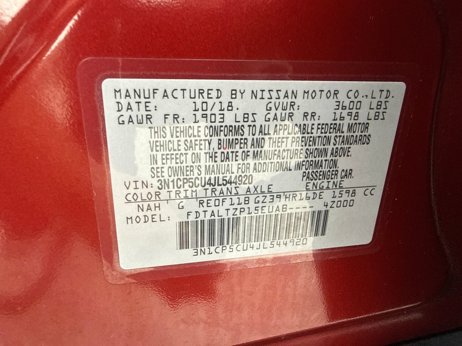 Used 2018 Nissan Kicks SR FWD image 51