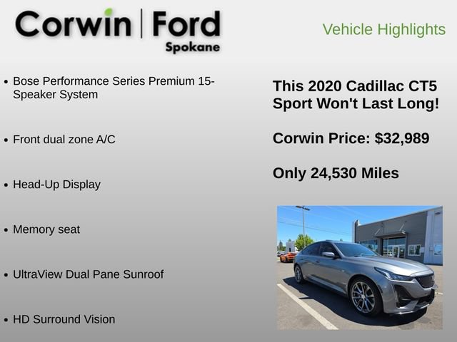 Used 2020 Cadillac CT5 Sport w/ Platinum Package AWD/4WD image 12