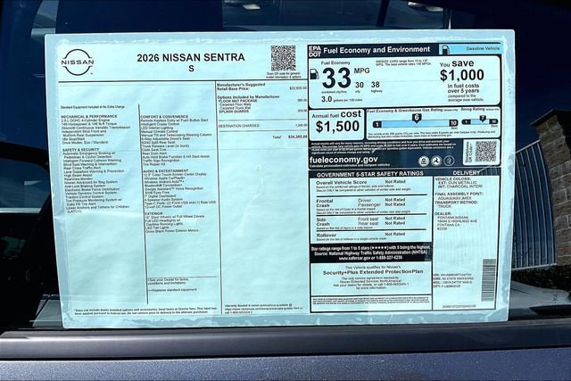 New 2026 Nissan Sentra S image 12