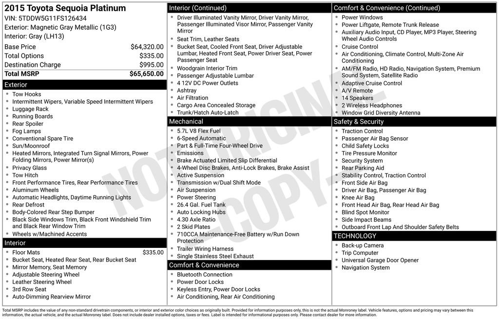 Used 2015 Toyota Sequoia Platinum image 34