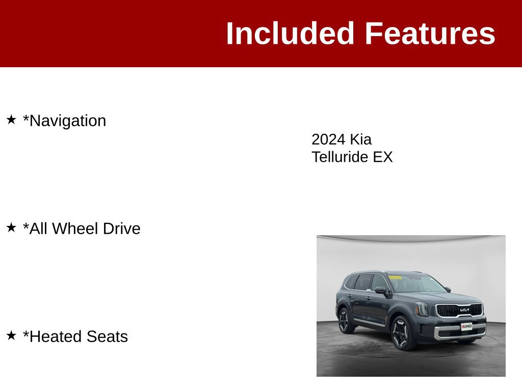 Used 2024 Kia Telluride EX w/ EX Captain's Chair Package AWD/4WD image 3