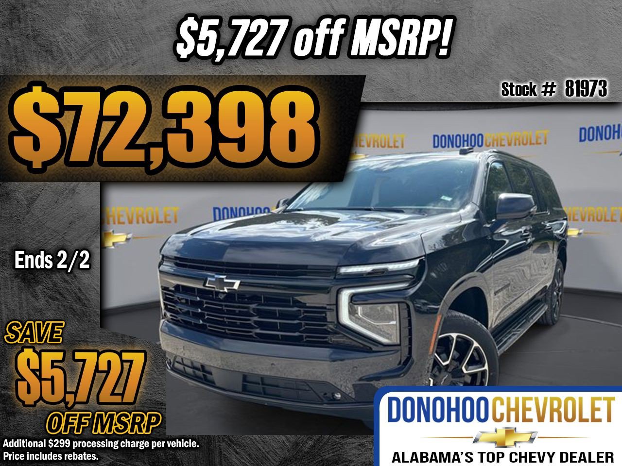 New 2026 Chevrolet Suburban RST w/ Comfort Package image 1