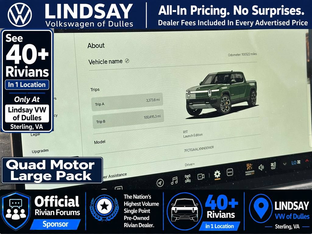 Used 2022 Rivian R1T Launch Edition AWD/4WD image 25