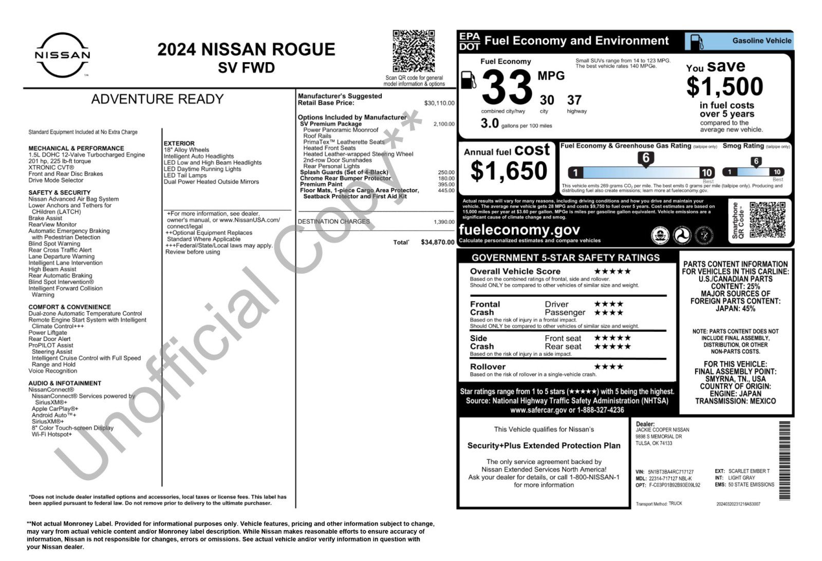 Used 2024 Nissan Rogue SV w/ SV Premium Package image 49