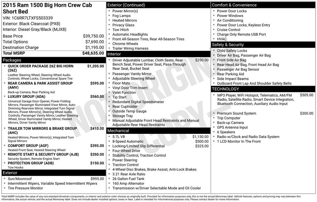 Used 2015 RAM 1500 Big Horn AWD/4WD image 27