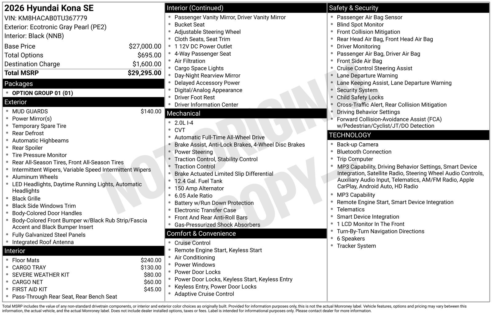 Certified 2026 Hyundai Kona SE AWD/4WD image 2