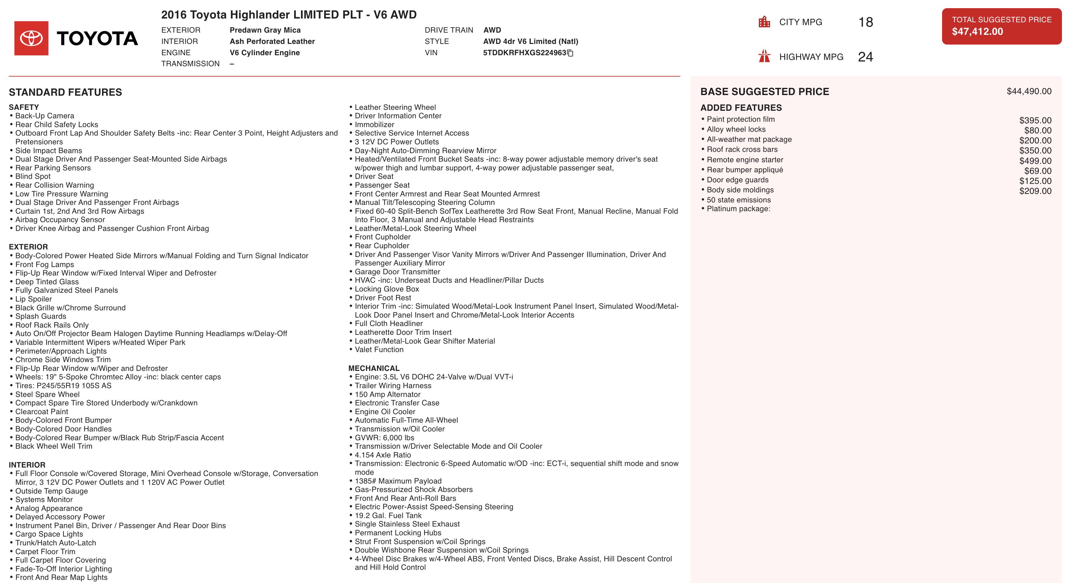Used 2016 Toyota Highlander Limited image 4