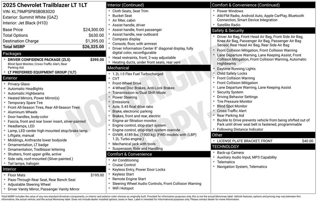 Certified 2025 Chevrolet TrailBlazer LT w/ Driver Confidence Package FWD image 4