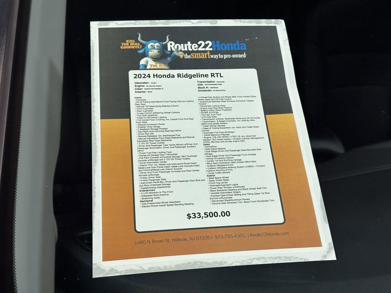 Certified 2024 Honda Ridgeline RTL image 40