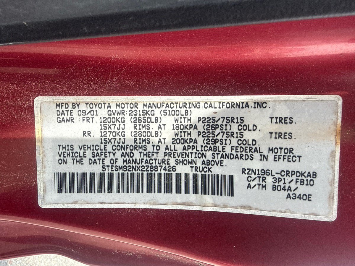 Used 2002 Toyota Tacoma PreRunner RWD image 11
