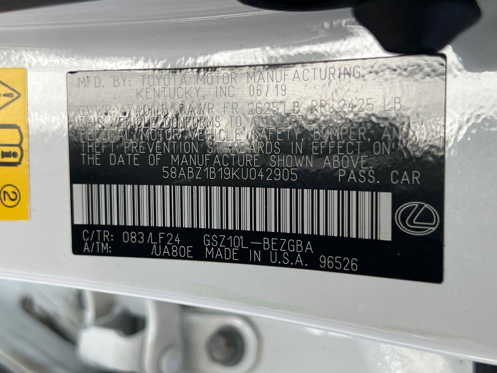 Used 2019 Lexus ES 350 F Sport w/ Accessory Package image 35