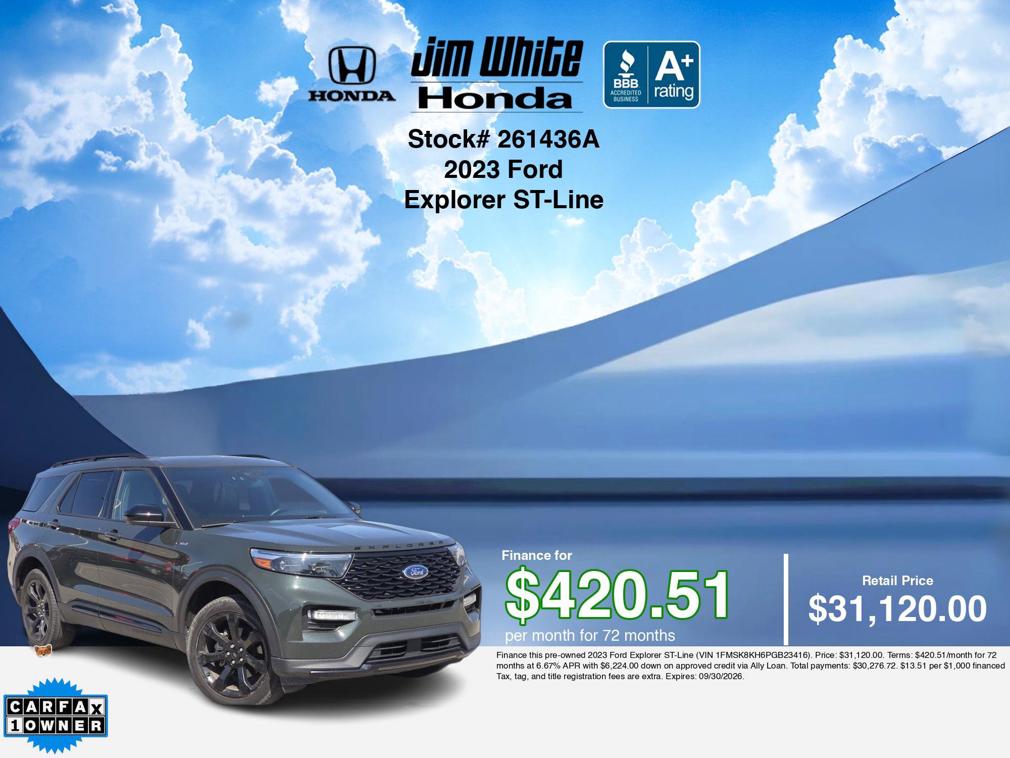 Used 2023 Ford Explorer ST-Line w/ Class IV Trailer Tow Package AWD/4WD image 32
