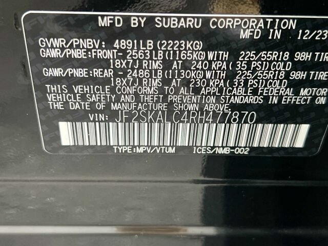 Certified 2024 Subaru Forester Limited AWD/4WD image 37