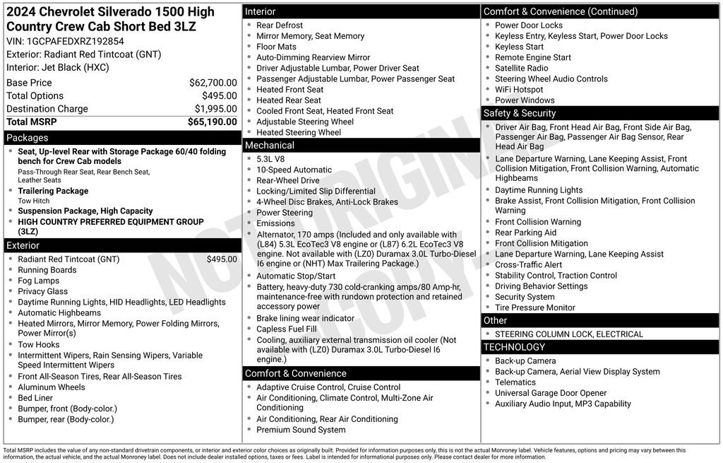 Used 2024 Chevrolet Silverado 1500 High Country RWD image 6