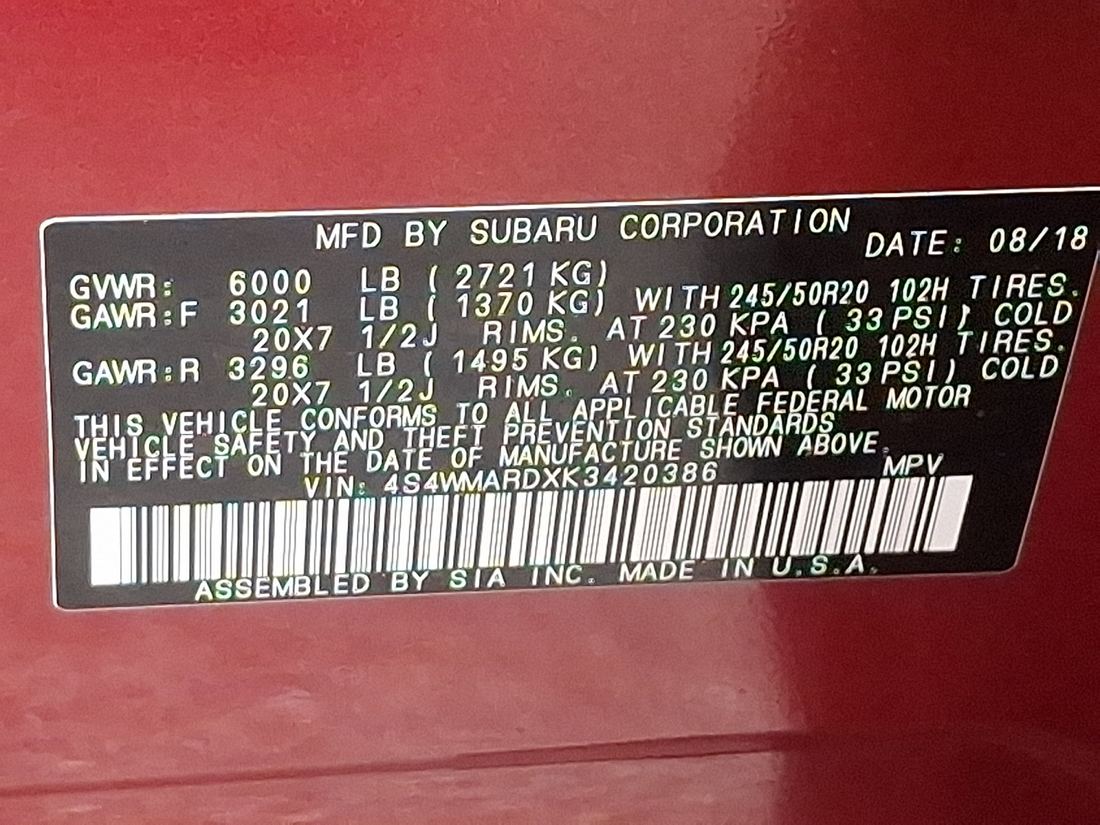 Used 2019 Subaru Ascent Touring image 27