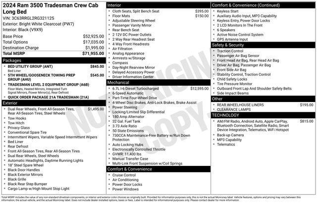 Used 2024 RAM 3500 Tradesman w/ Bed Utility Group image 15