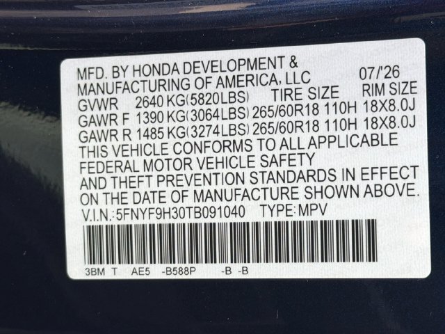 New 2026 Honda Passport RTL image 31