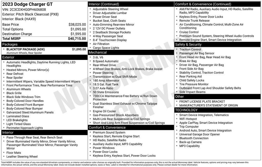 Used 2023 Dodge Charger GT w/ Blacktop Package image 6