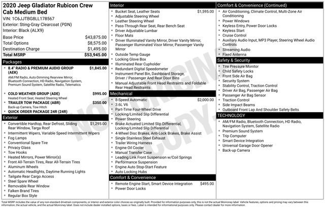 Used 2020 Jeep Gladiator Rubicon image 18