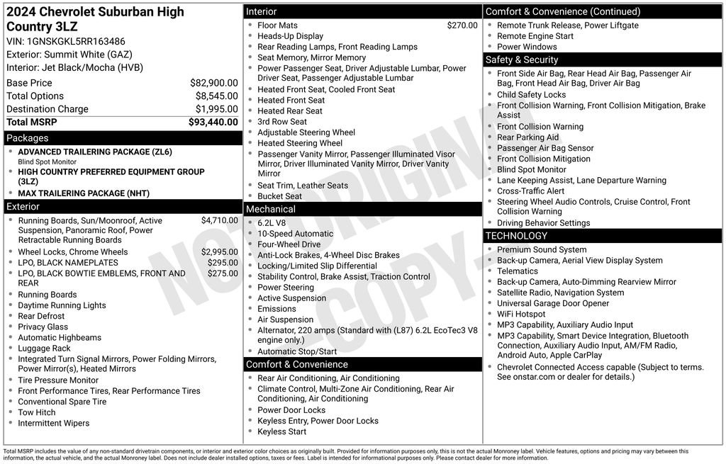 Used 2024 Chevrolet Suburban High Country AWD/4WD image 13