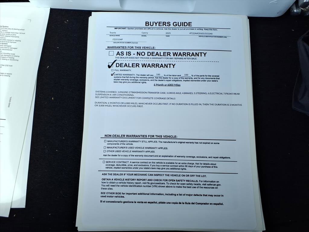 Used 2025 Toyota Camry LE image 37