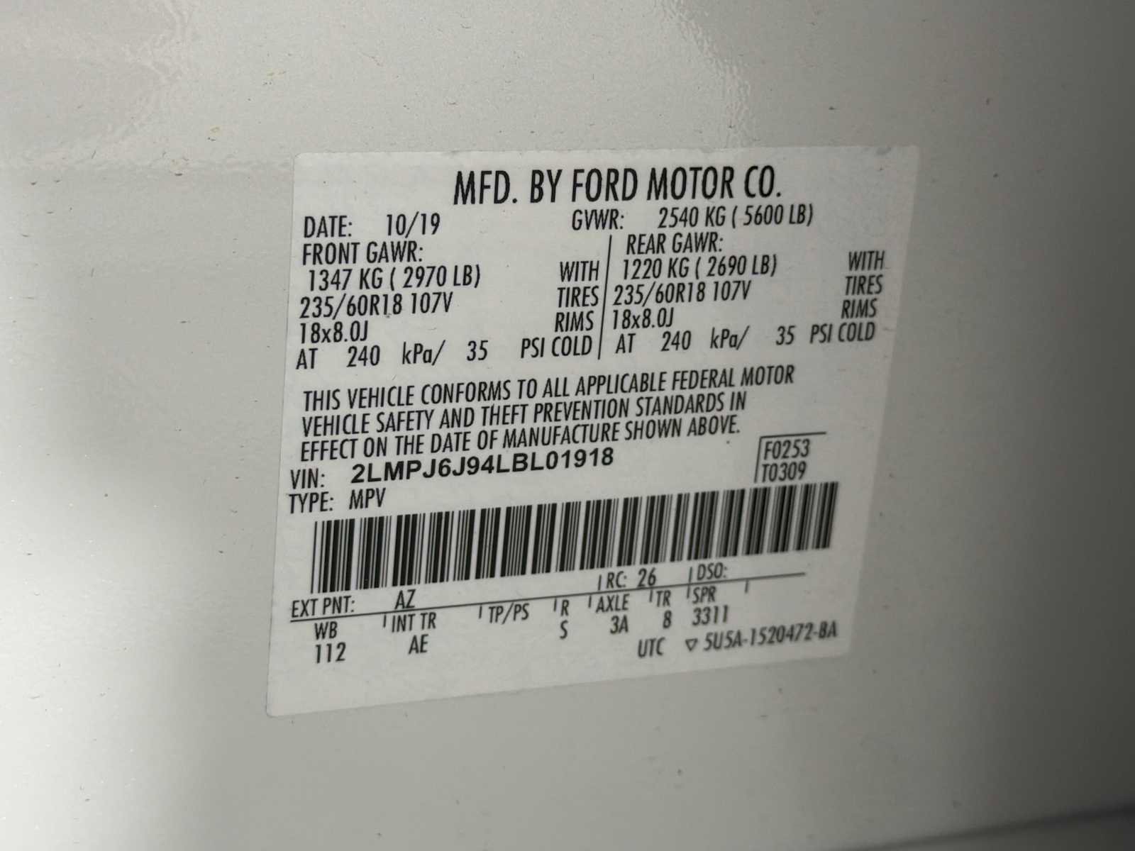 Used 2020 Lincoln Nautilus FWD w/ Equipment Group 101A image 35
