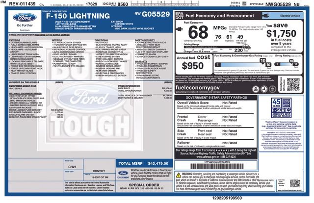 Used 2022 Ford F150 Lightning Pro AWD/4WD image 5