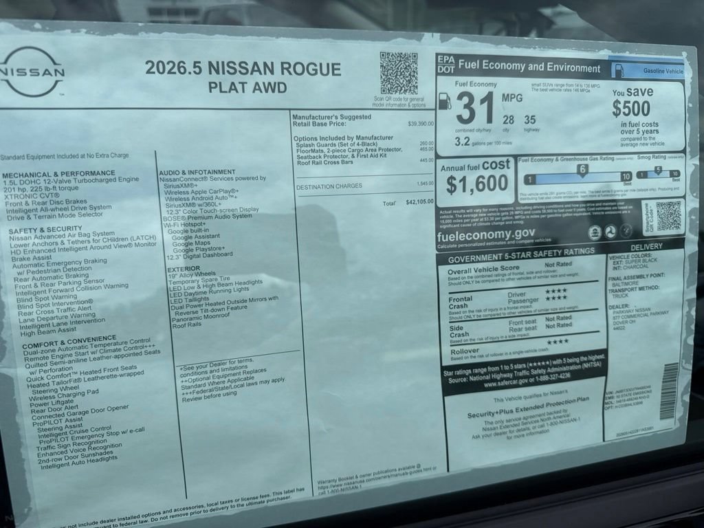New 2026 Nissan Rogue Platinum AWD/4WD image 9