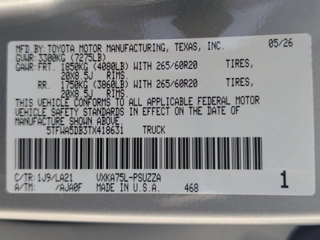 Used 2026 Toyota Tundra Platinum w/ TRD Off-Road Package AWD/4WD image 28