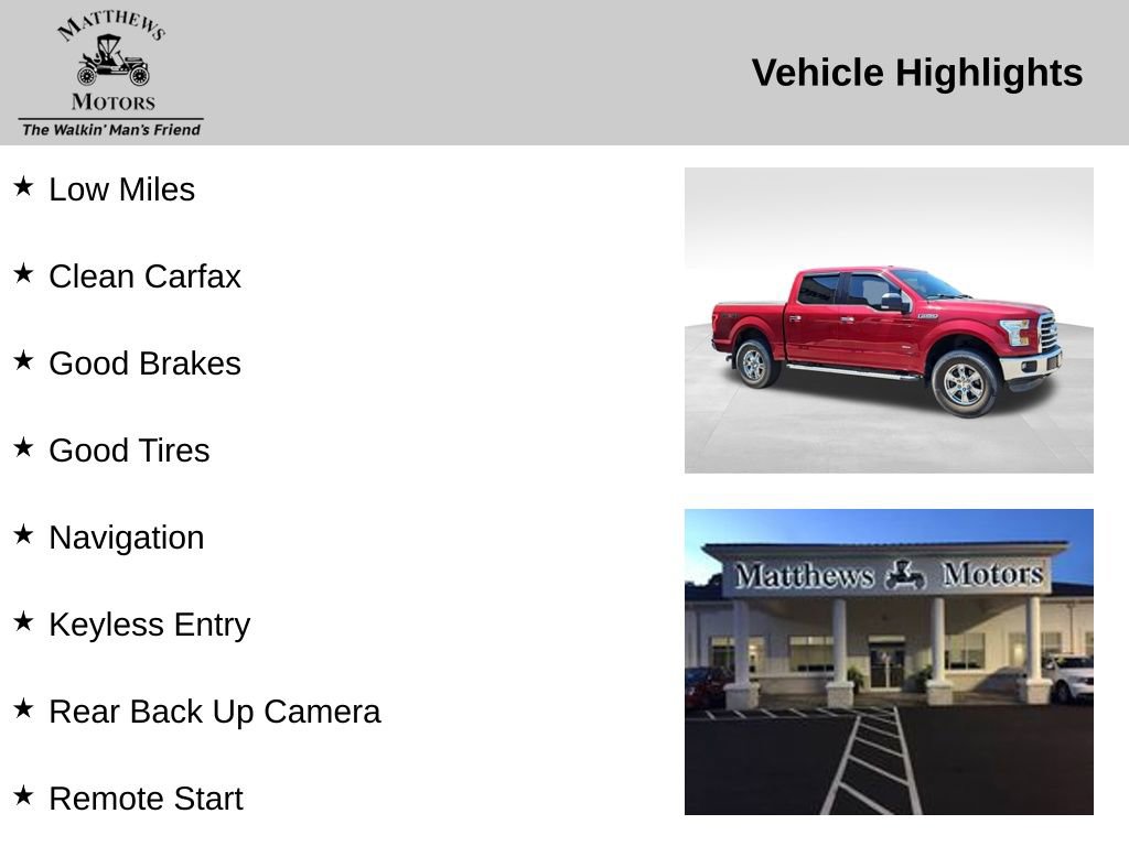 Used 2016 Ford F150 XLT w/ Equipment Group 302A Luxury AWD/4WD image 12