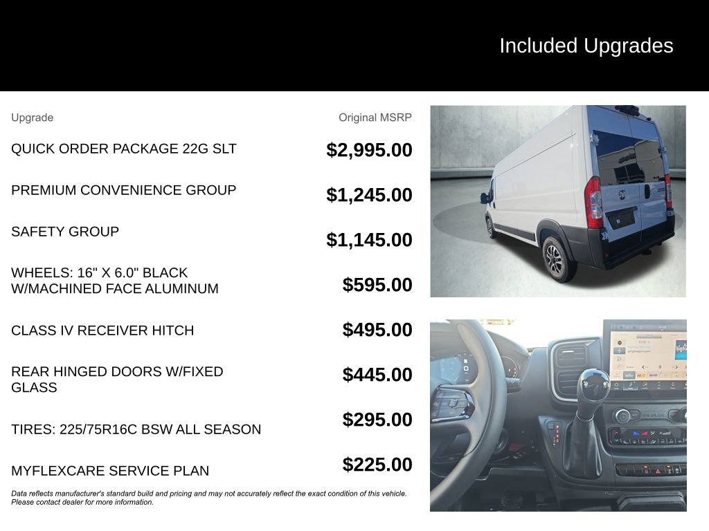 New 2026 RAM ProMaster 3500 w/ Quick Order Package 22G SLT image 4