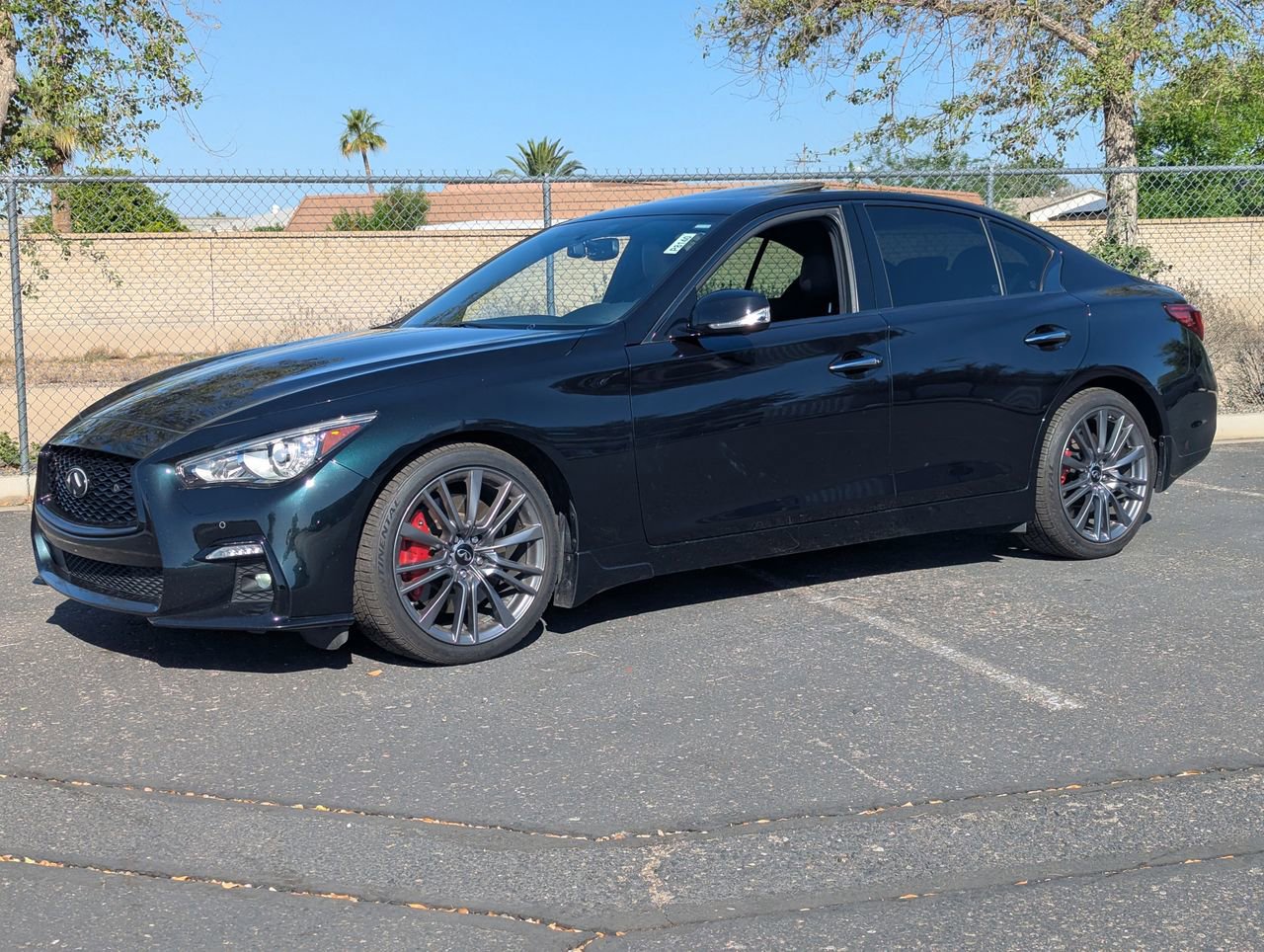 Certified 2023 INFINITI Q50 Red Sport 400 w/ Black Opal Edition RWD image 2