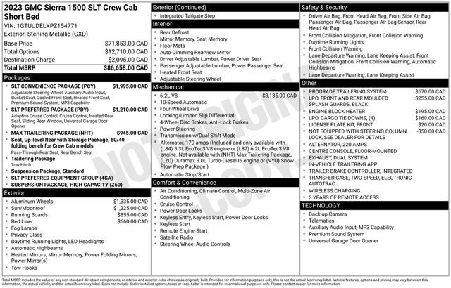 Certified 2023 GMC Sierra 1500 SLT w/ SLT Convenience Package AWD/4WD image 6