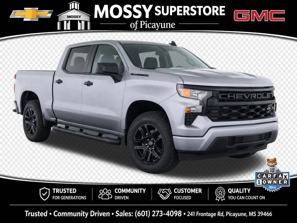 Used 2025 Chevrolet Silverado 1500 Custom w/ Turbomax Blackout Package AWD/4WD image 2