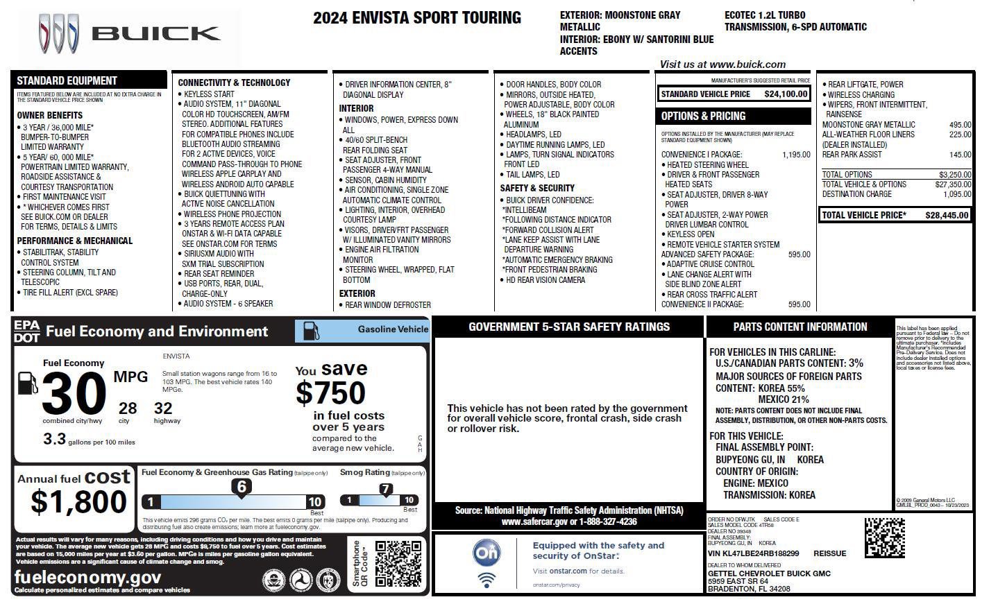 Used 2024 Buick Envista Sport Touring w/ Convenience I Package FWD image 4