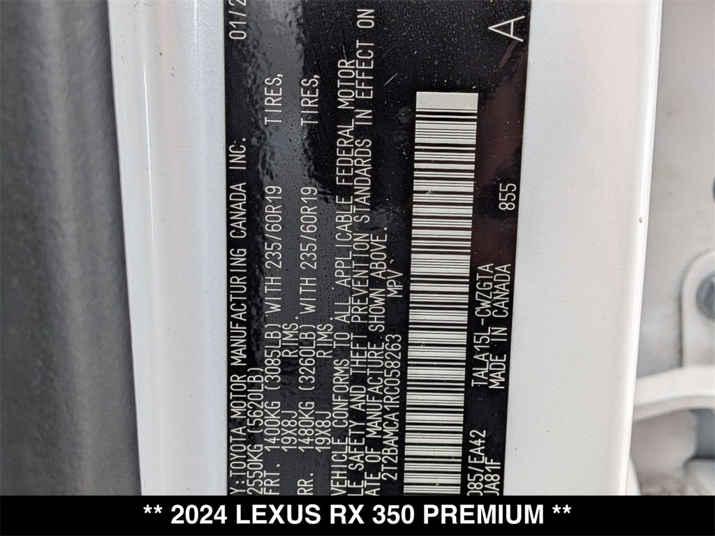 Used 2024 Lexus RX 350 Premium w/ Convenience Package image 30