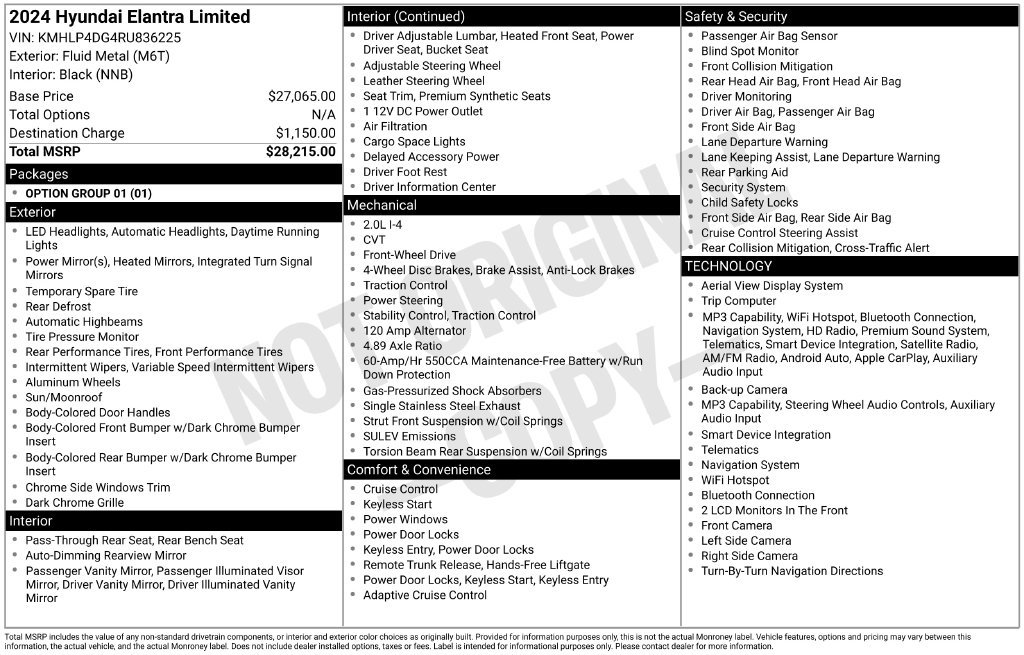 Used 2024 Hyundai Elantra Limited FWD image 4