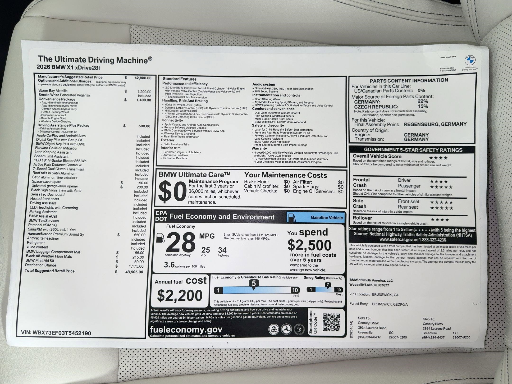 New 2026 BMW X1 xDrive28i w/ Convenience Package image 20