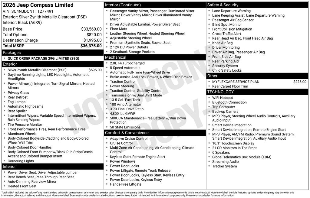 New 2026 Jeep Compass Limited AWD/4WD image 44