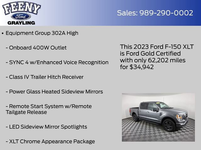 Certified 2023 Ford F150 XLT w/ Equipment Group 302A High image 9