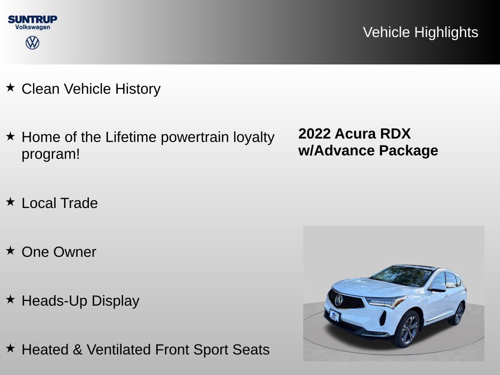 Used 2022 Acura RDX w/ Advance Package AWD/4WD image 7