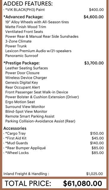 Used 2021 Genesis G80 2.5T w/ Prestige Package AWD/4WD image 6