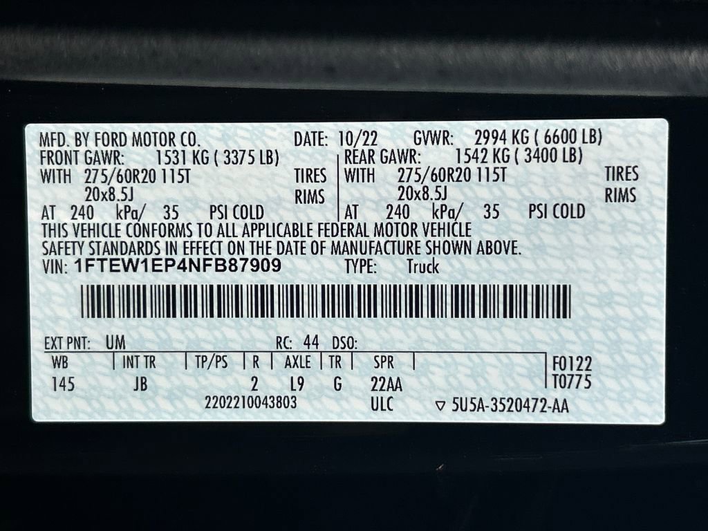 Used 2022 Ford F150 XL w/ STX Appearance Package image 29
