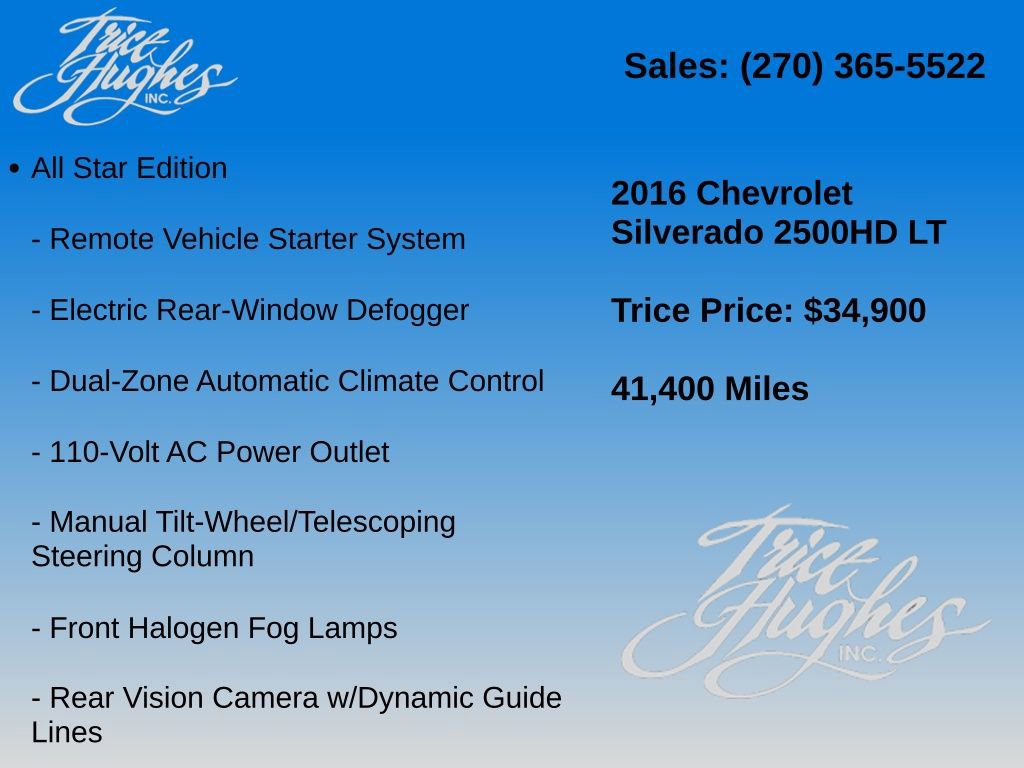 Used 2016 Chevrolet Silverado 2500 LT w/ All Star Edition AWD/4WD image 7