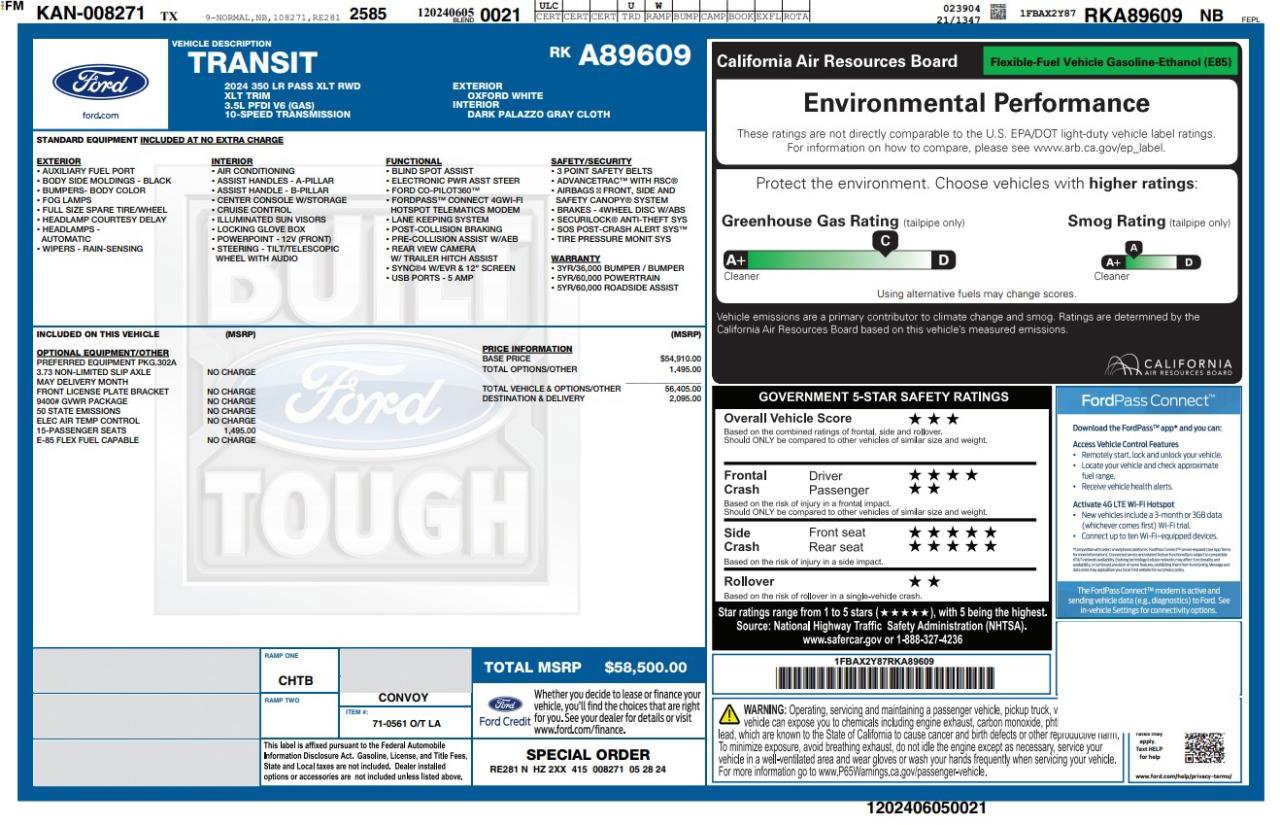 Used 2024 Ford Transit 350 XLT RWD image 5