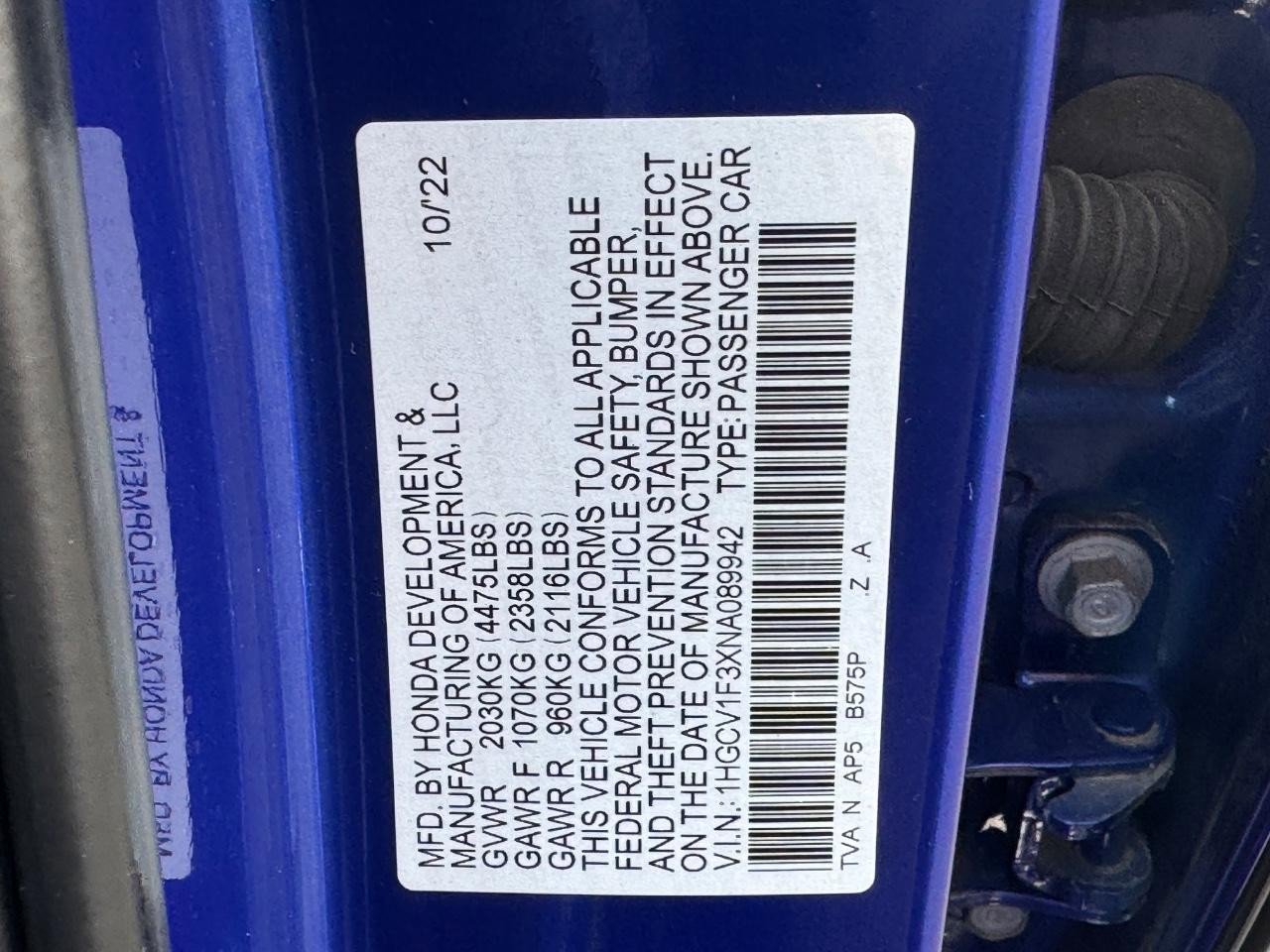 Certified 2022 Honda Accord Sport image 26